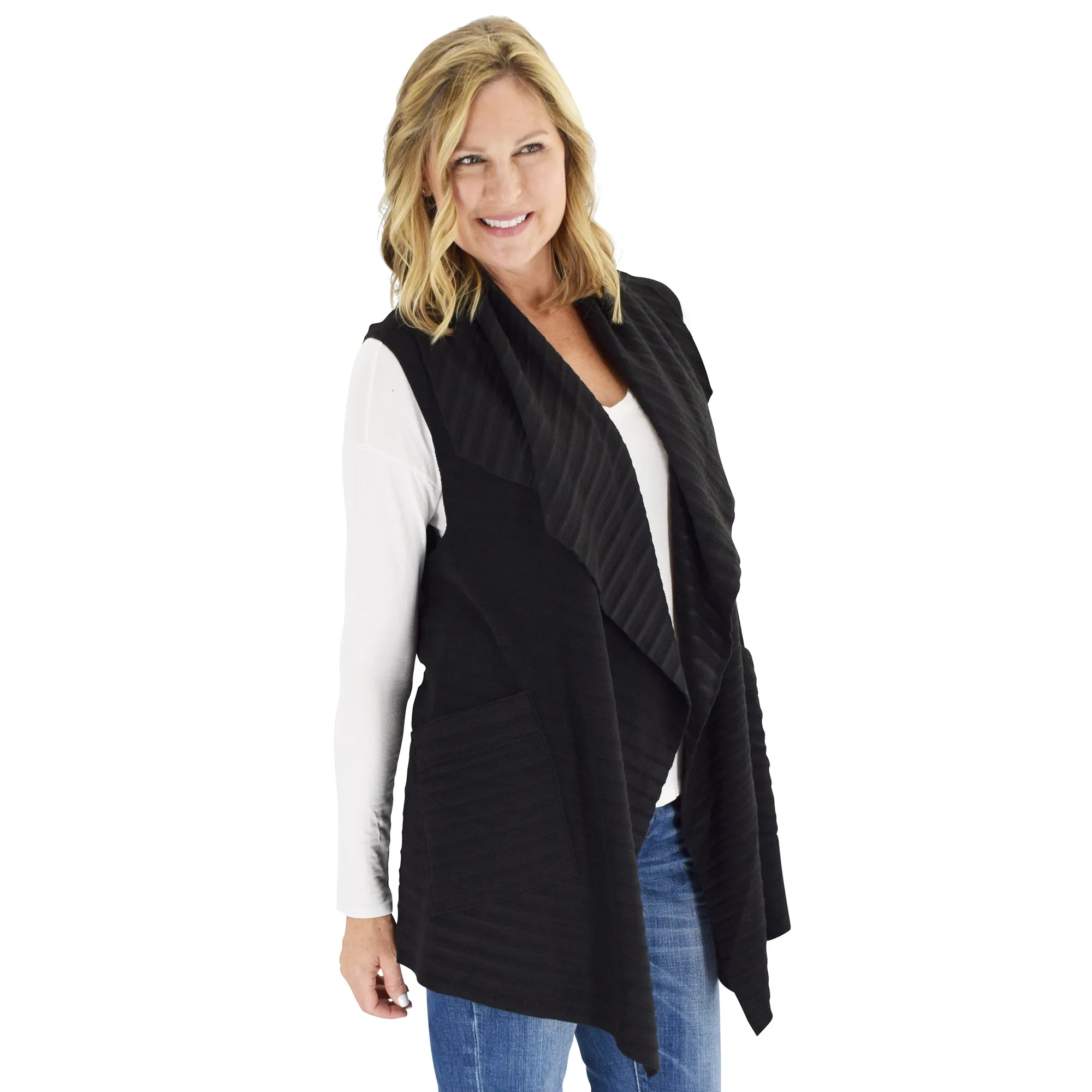 Weekender Cozy Coat Fleece Vest with Pockets Two Sizes!