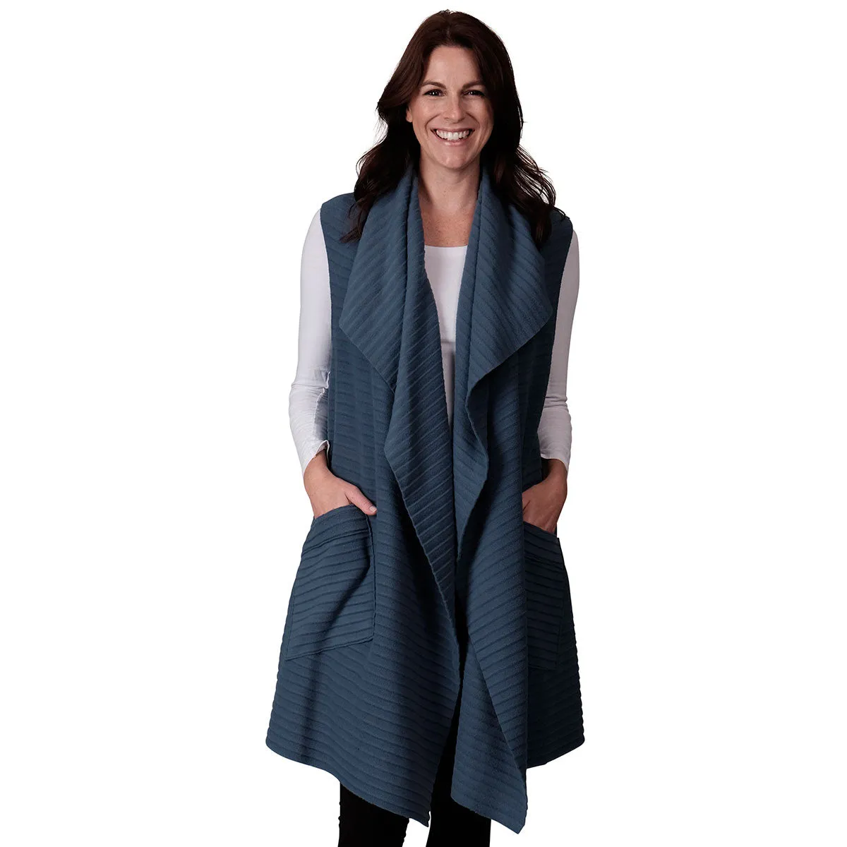 Weekender Cozy Coat Fleece Vest with Pockets Two Sizes!