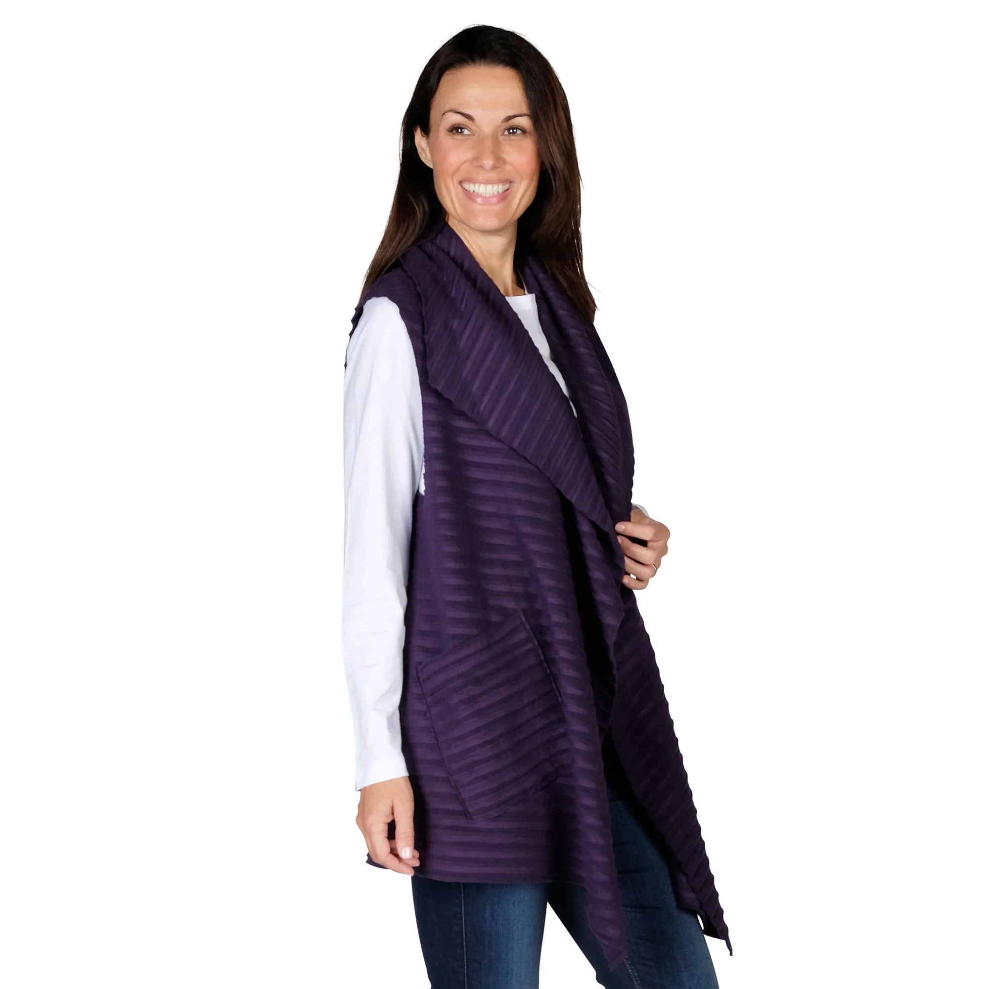 Weekender Cozy Coat Fleece Vest with Pockets Two Sizes!