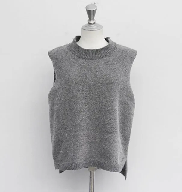 Winter Knitted Warm Wool Sleeveless Jacket