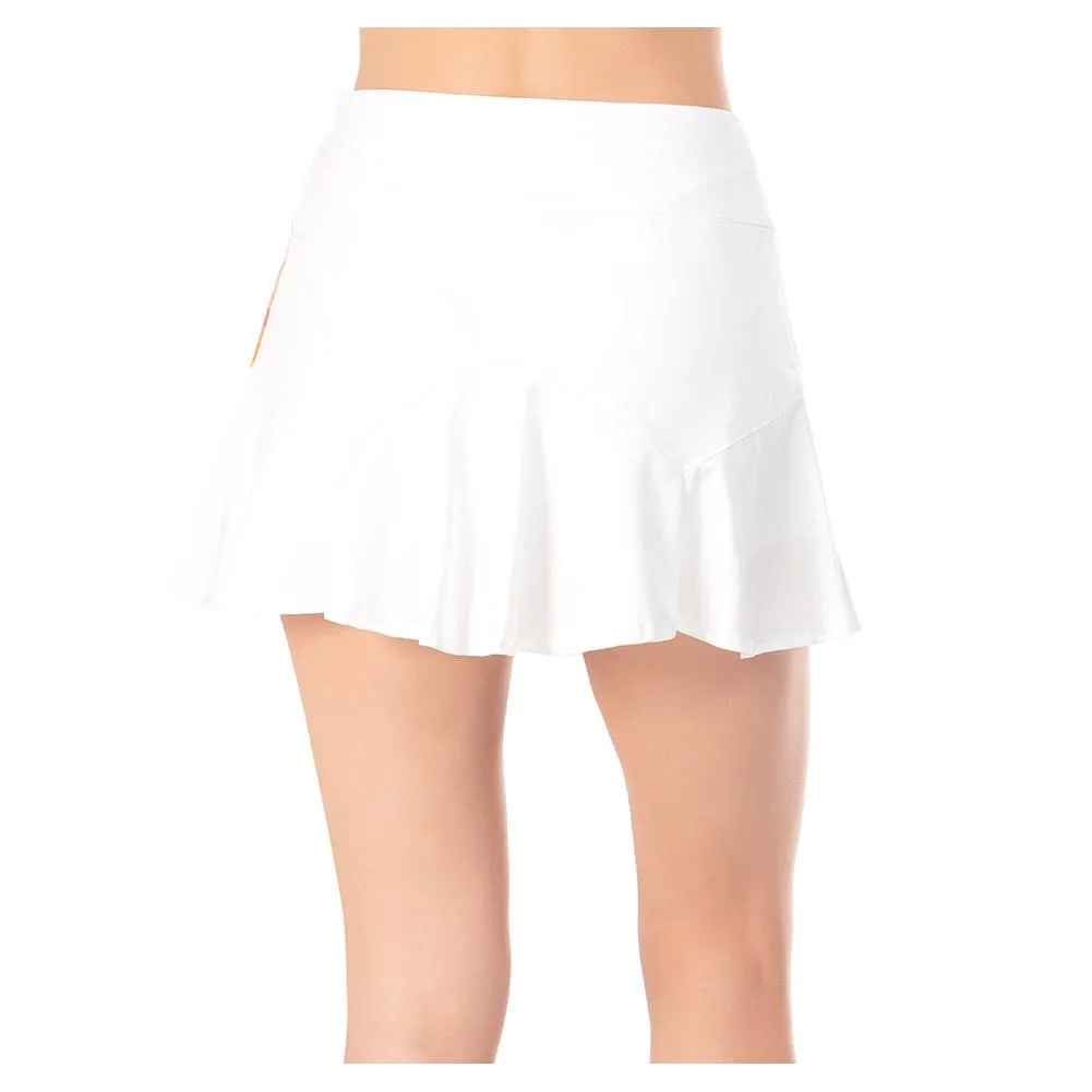 Women's Long Sunset Glow Tennis Skort White