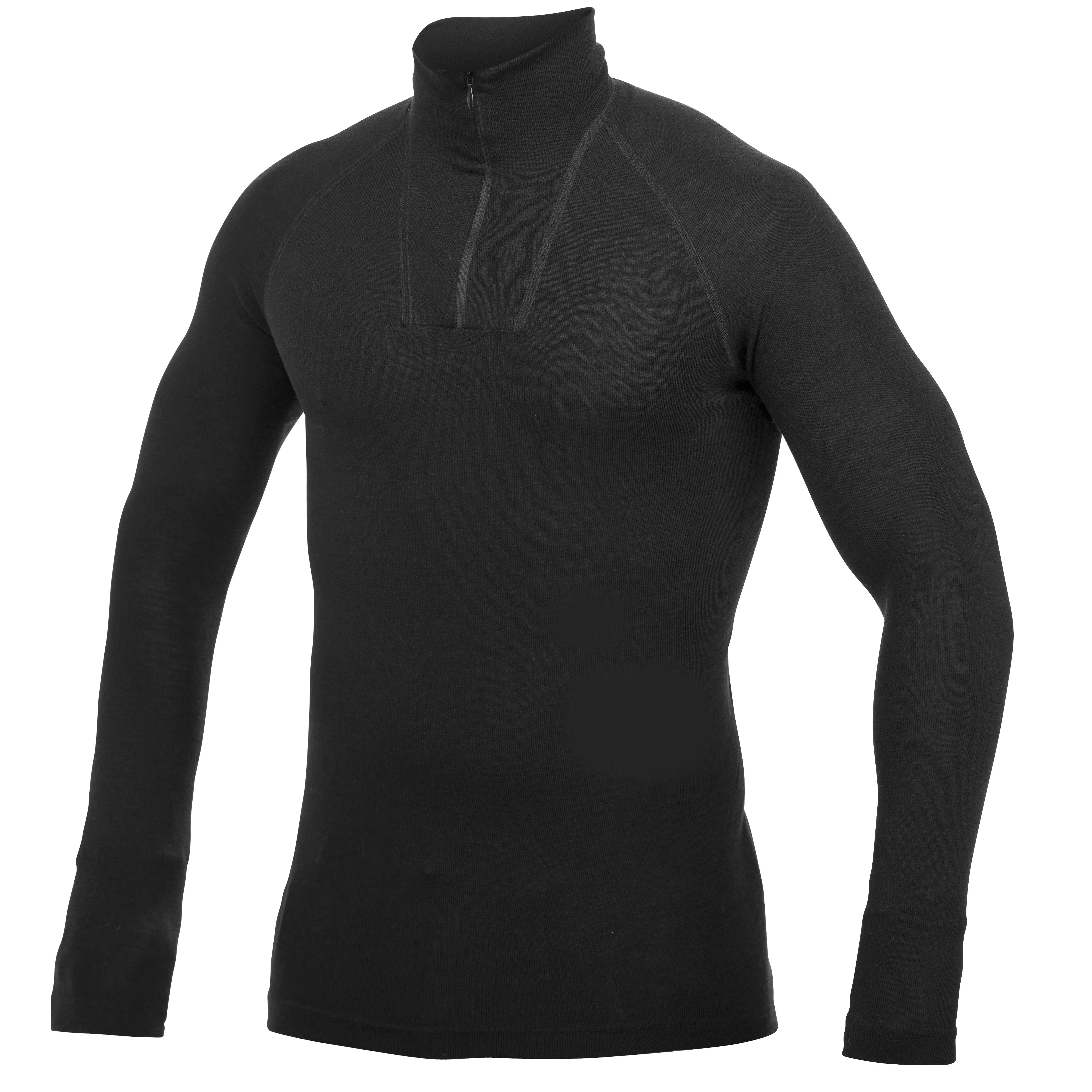 Woolpower Men&#x27;s Zip Turtleneck Lite  Black | Buy Woolpower Men&#x27;s Zip Turtleneck Lite  Black here | Outnorth